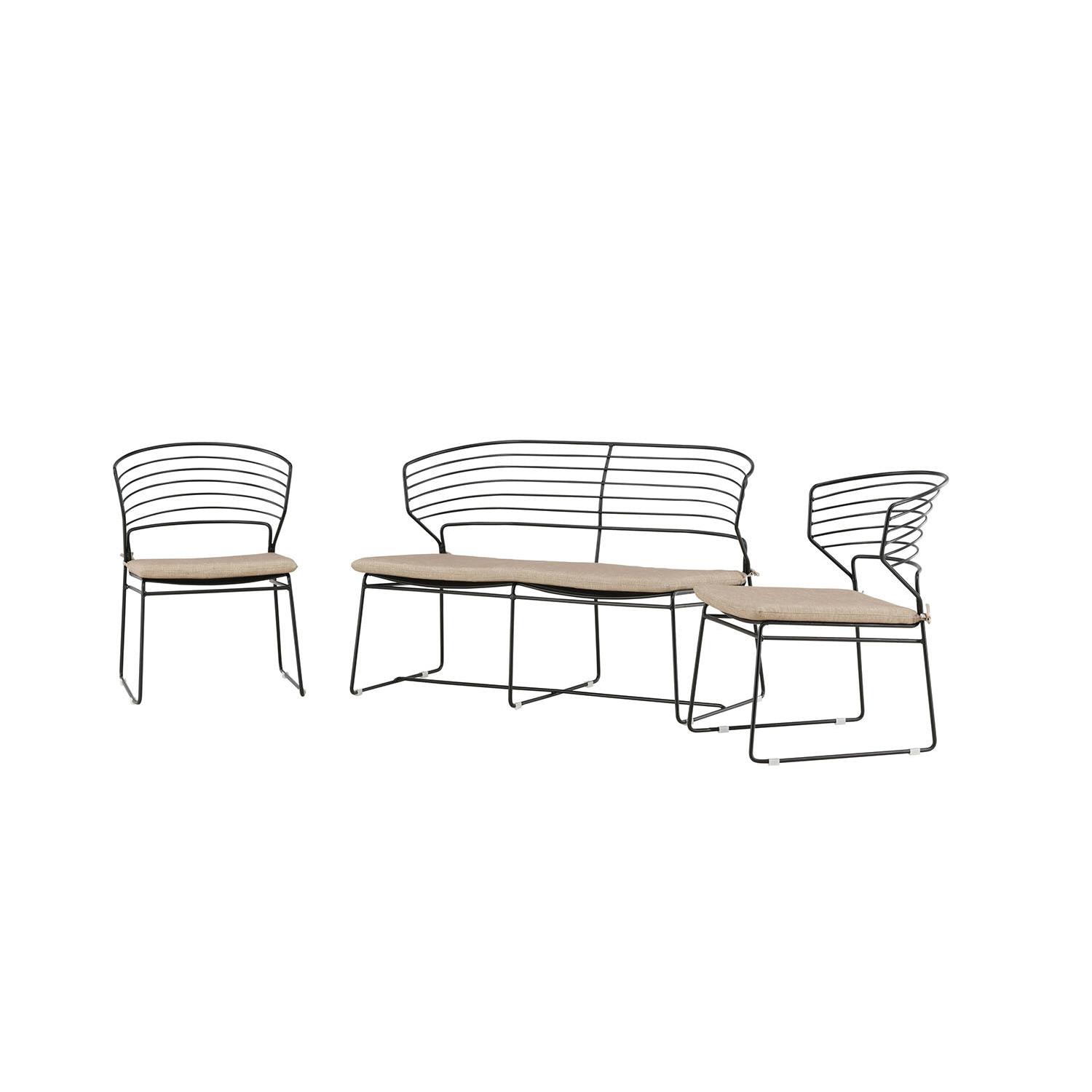 Rebellenclub Naxos Loungeset - Zwart