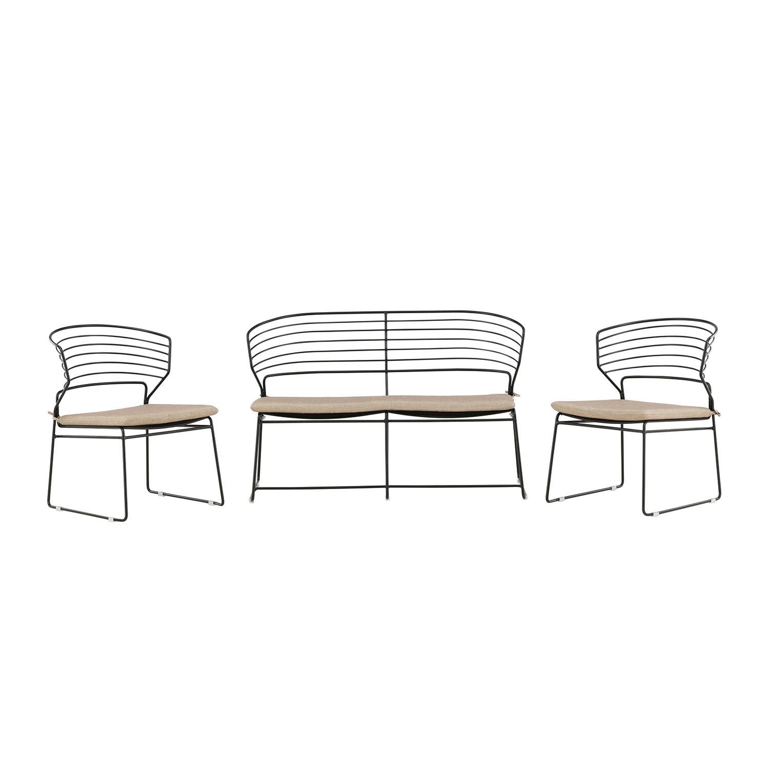 Rebellenclub Naxos Loungeset - Zwart