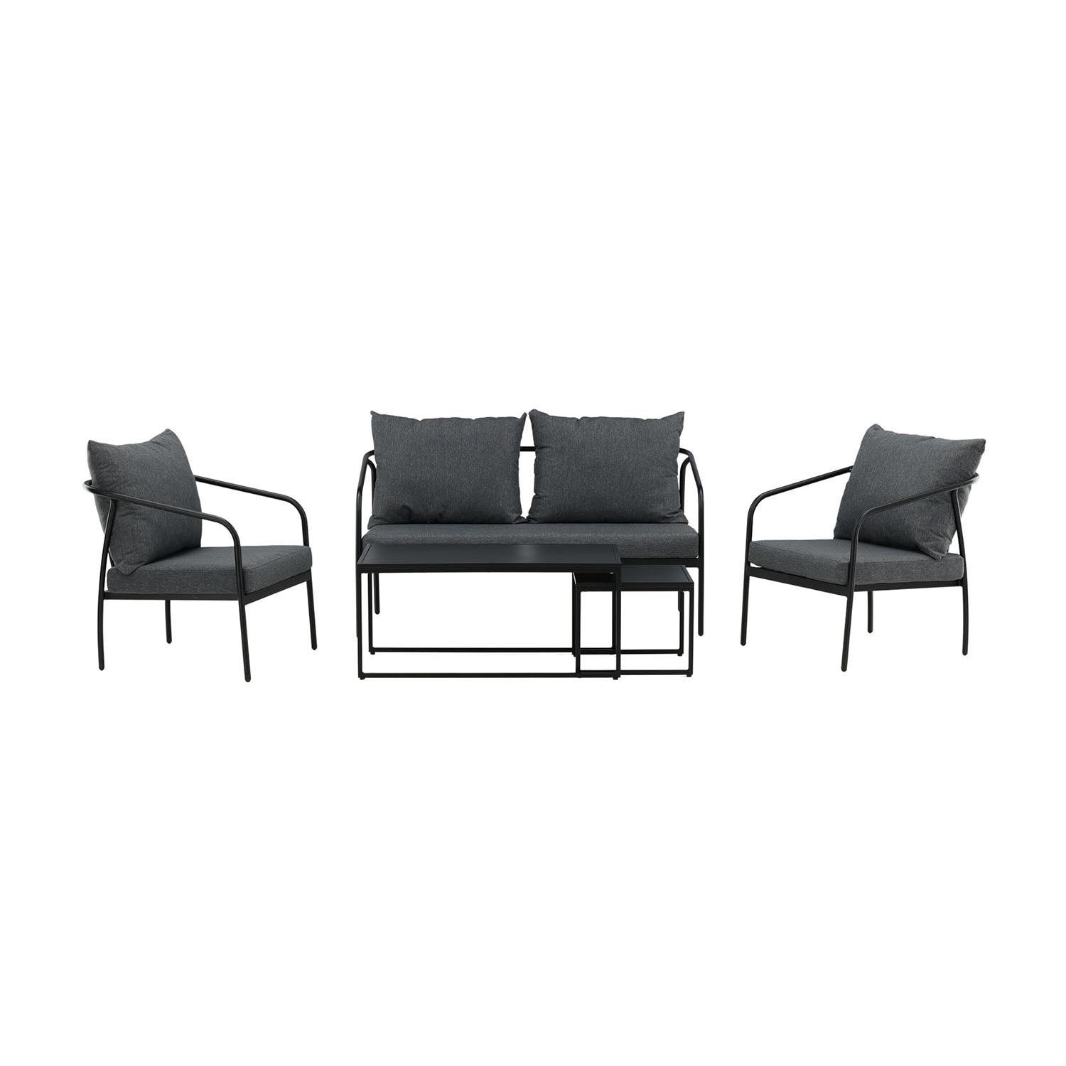 Rebellenclub Flow Hoekloungeset - Zwart