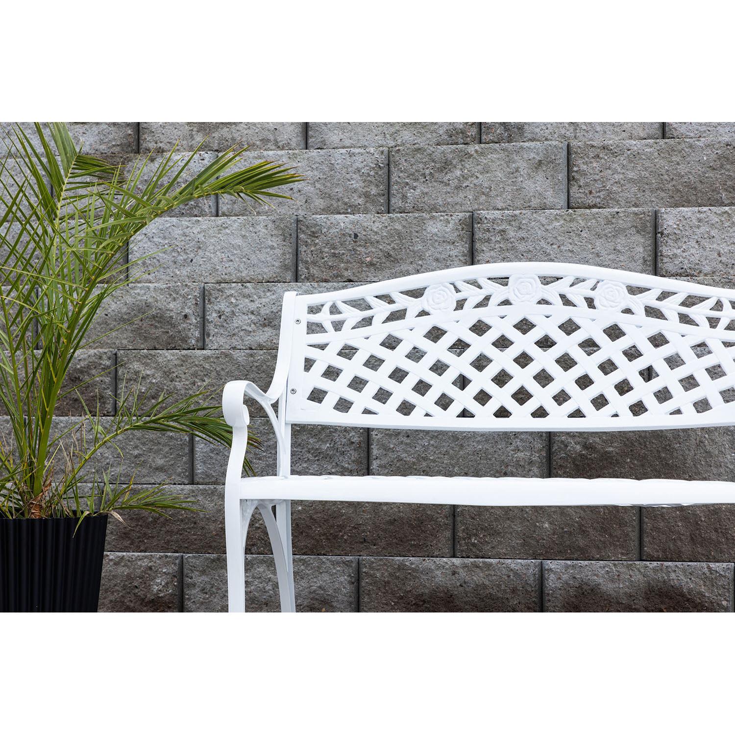 Rebellenclub Priz Tuinbankje - 100 x 60cm - Wit