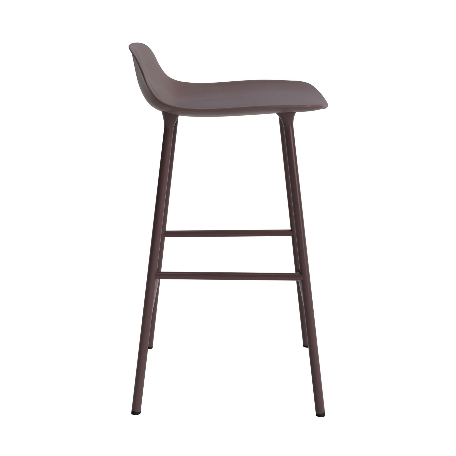 Normann Copenhagen Form Barkruk Low 65 cm - Staal - Bruin