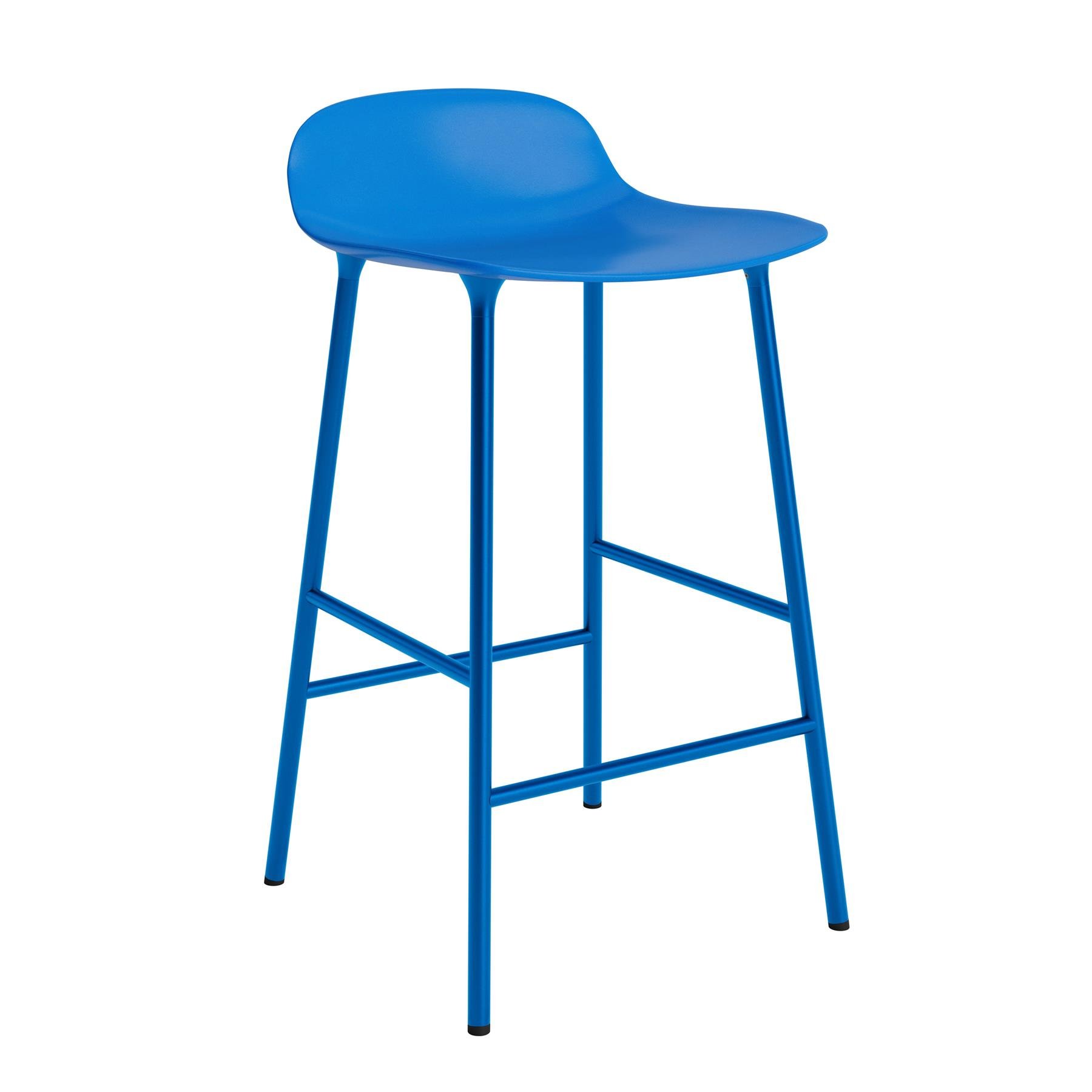 Normann Copenhagen Form Barkruk Low 65 cm - Staal - Bright Blue