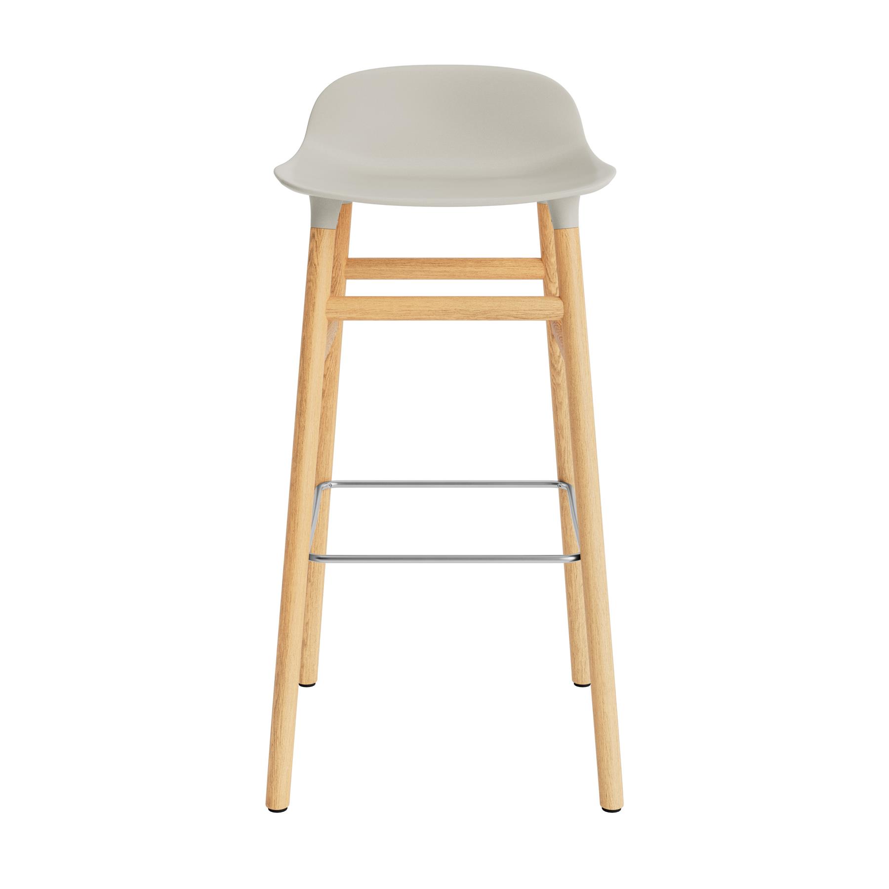 Normann Copenhagen Form Barkruk Low 75 cm - Eiken - Lichtgrijs