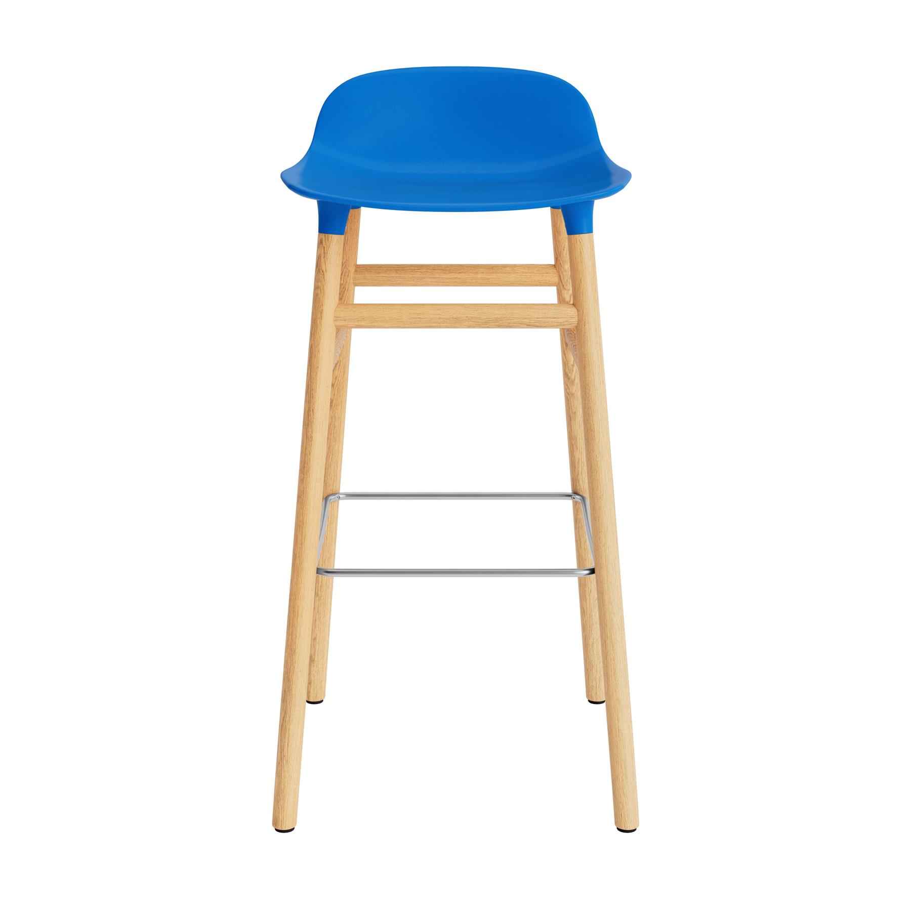 Normann Copenhagen Form Barkruk Low 75 cm - Eiken - Bright Blue