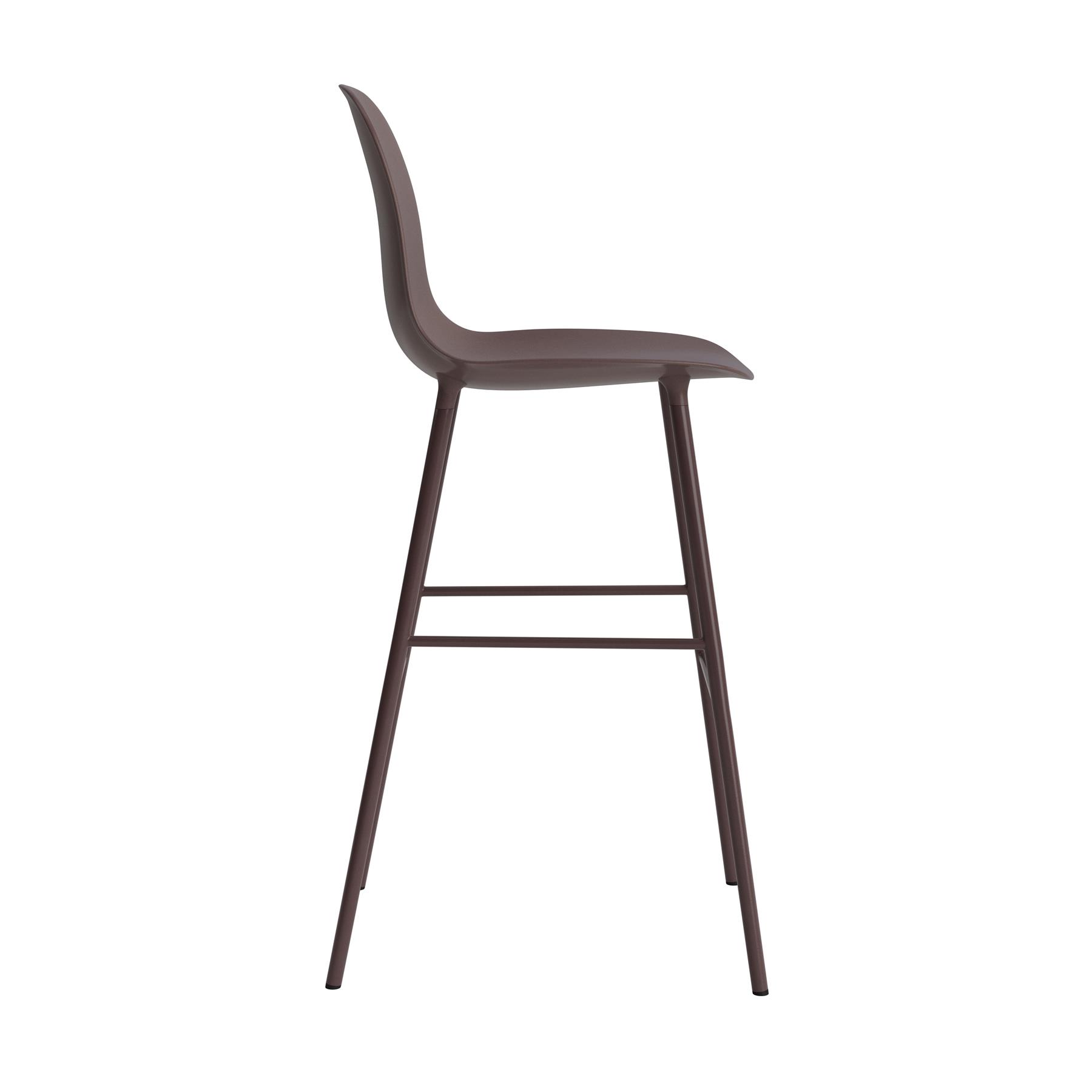 Normann Copenhagen Form Barkruk High 75 cm - Staal - Bruin