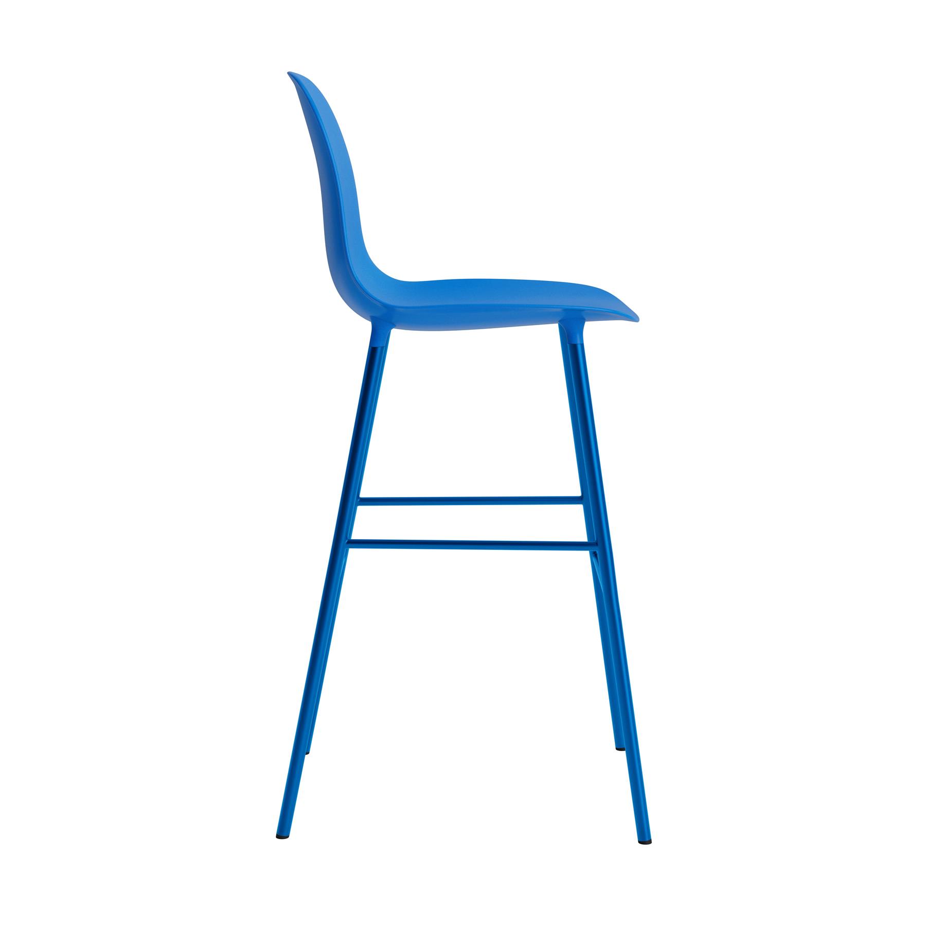 Normann Copenhagen Form Barkruk High 75 cm - Staal - Bright Blue