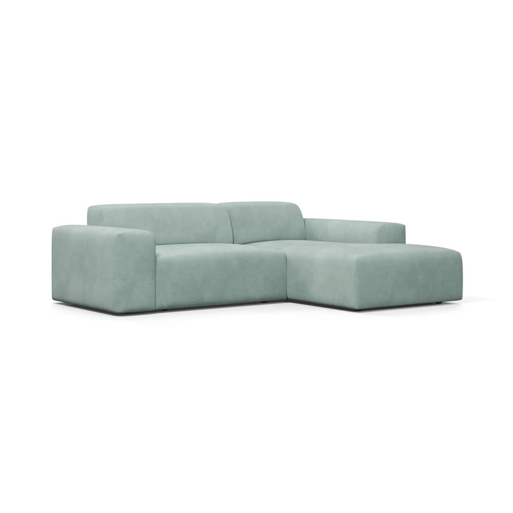 NADUVI Collection Nina Hoekbank Rechts - Velvet - Mintgroen
