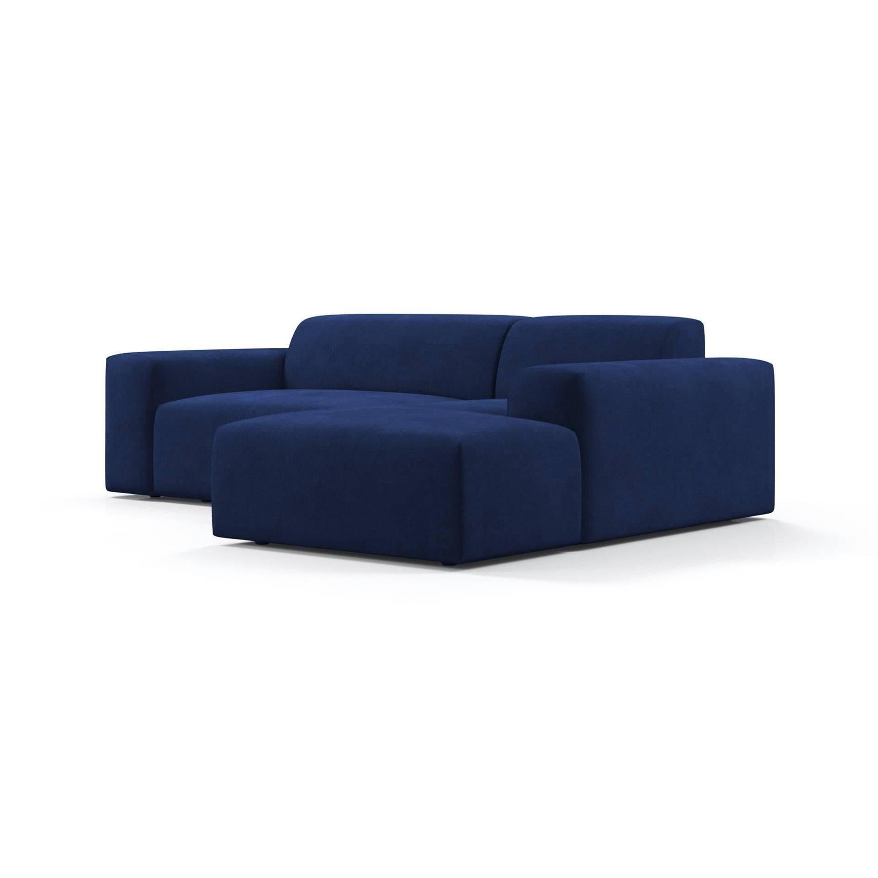 NADUVI Collection Nina Hoekbank Rechts - Velvet - Blauw