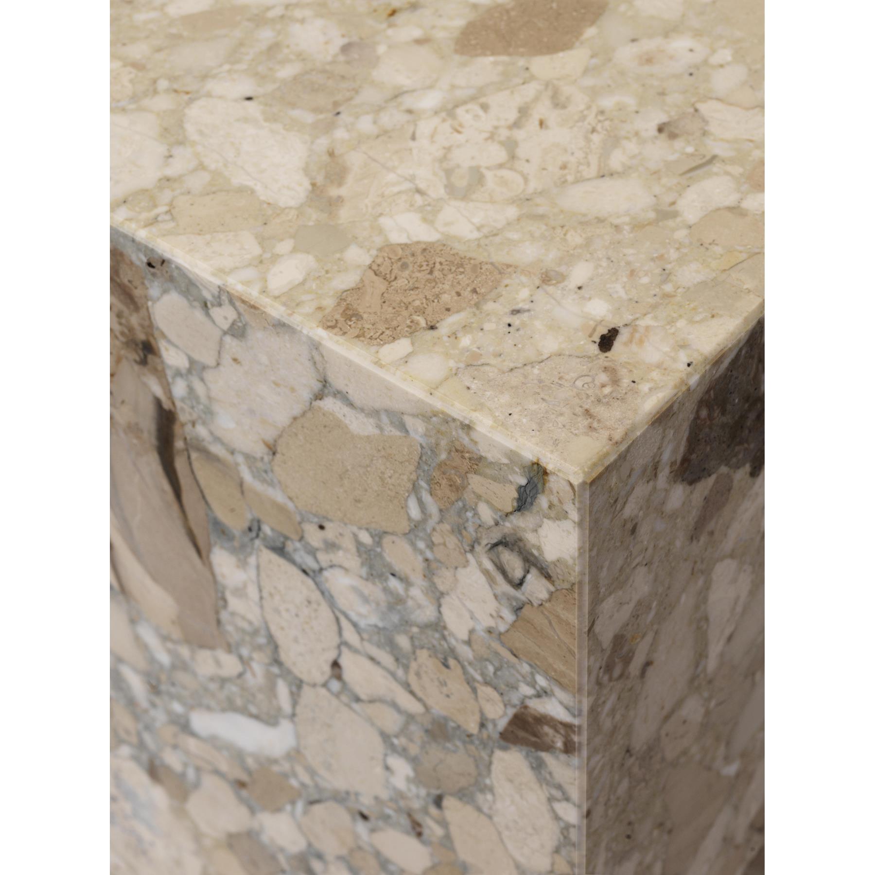 Audo Copenhagen Plinth Grand salontafel 137x76 Kunis Breccia marmer