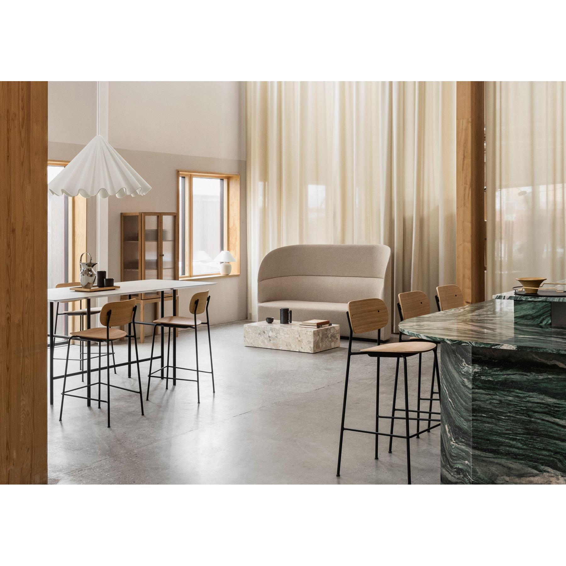 Audo Copenhagen Plinth Grand salontafel 137x76 Kendzo marmer grijs