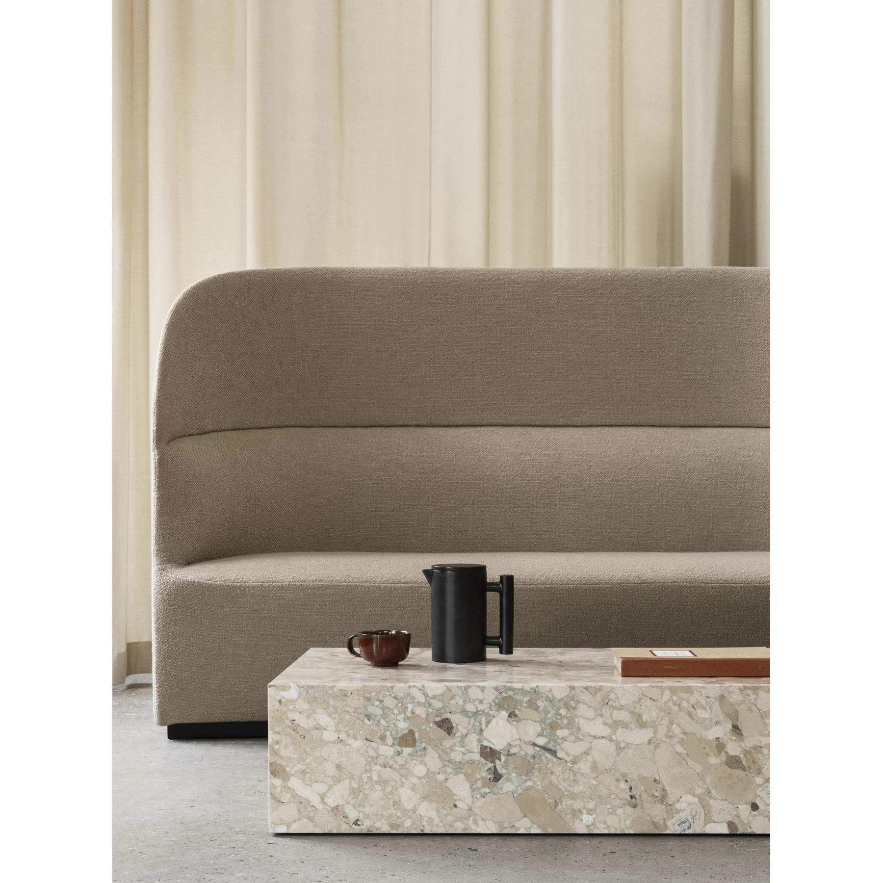 Audo Copenhagen Plinth Grand salontafel 137x76 Kendzo marmer grijs