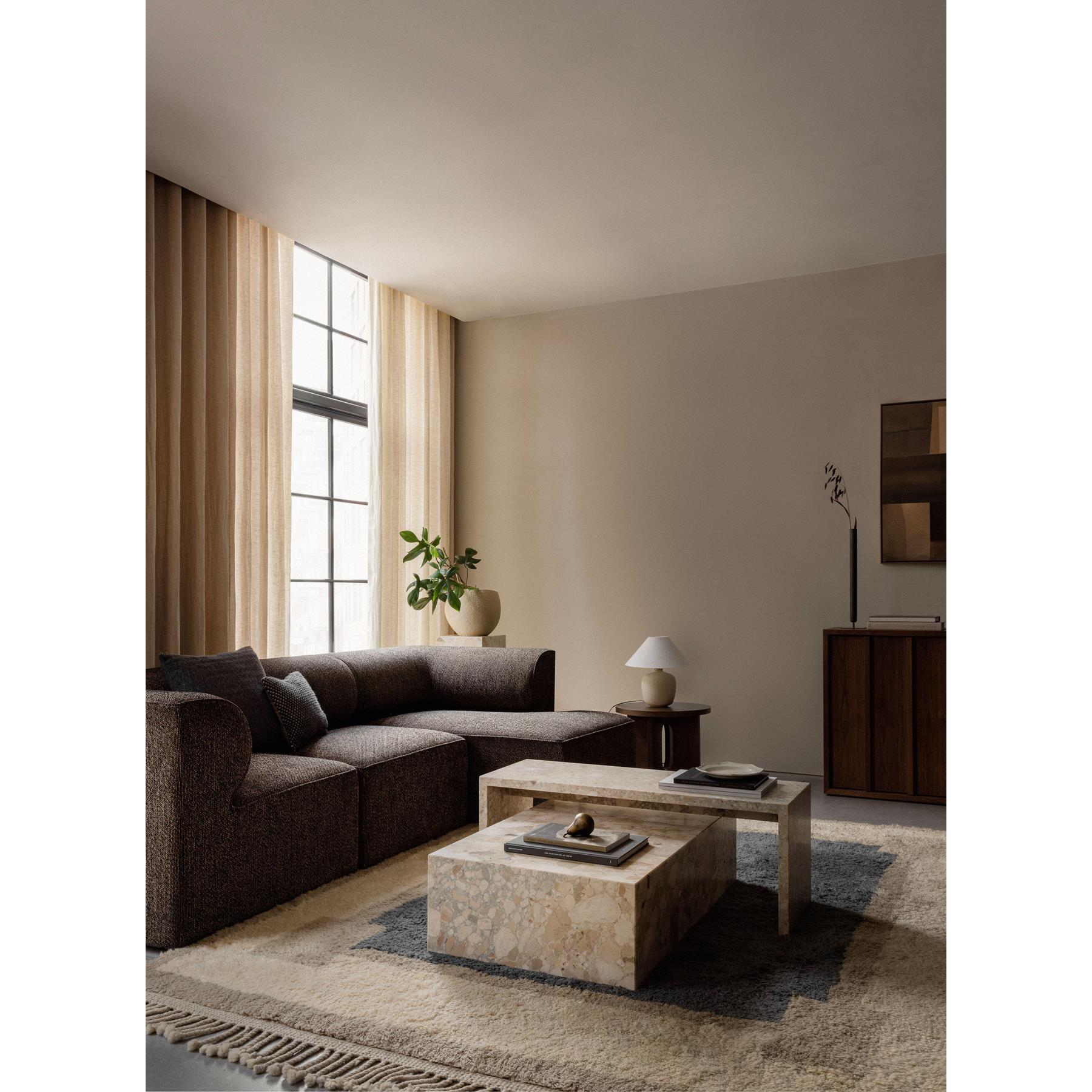 Audo Copenhagen Plinth Bridge salontafel wit Carrara marmer