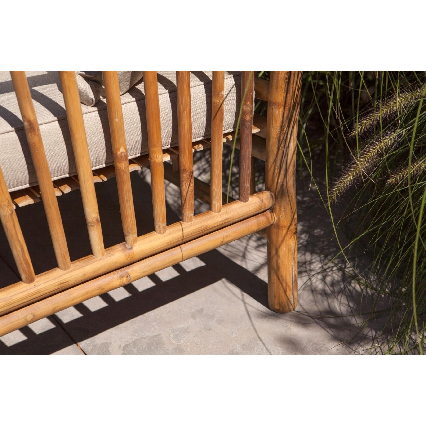 Exotan Bamboo Hoek Loungeset Loungebank + Koffietafel Inclusief