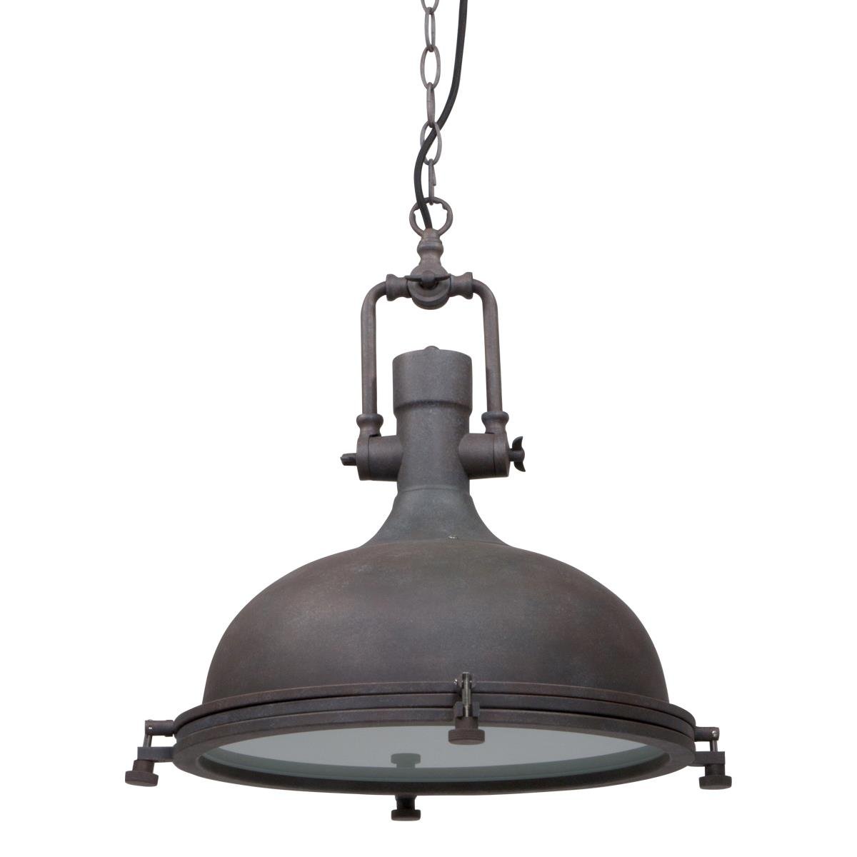 Mexlite - hanglamp - Eliga - bruin - glas metaal - Ø 40cm - E27 - 7636B