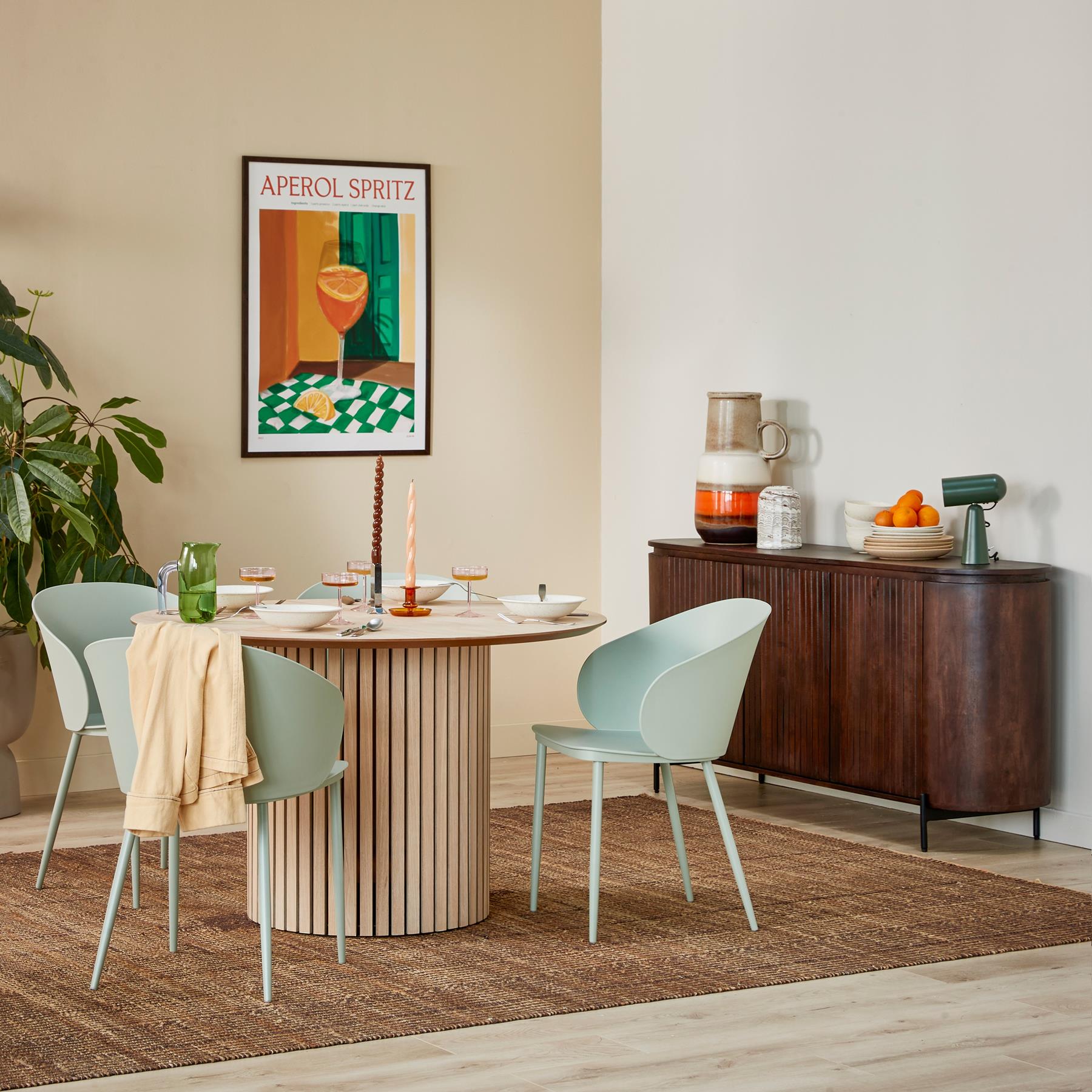 by fonQ Cabin Eettafel - Ø 120 cm - Eiken 