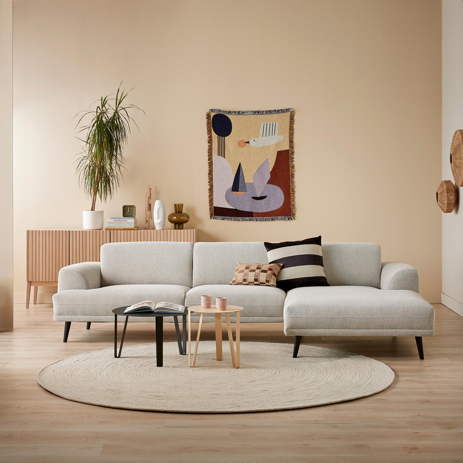 by fonQ Clip Bijzettafel Ø 60 cm - Zwart