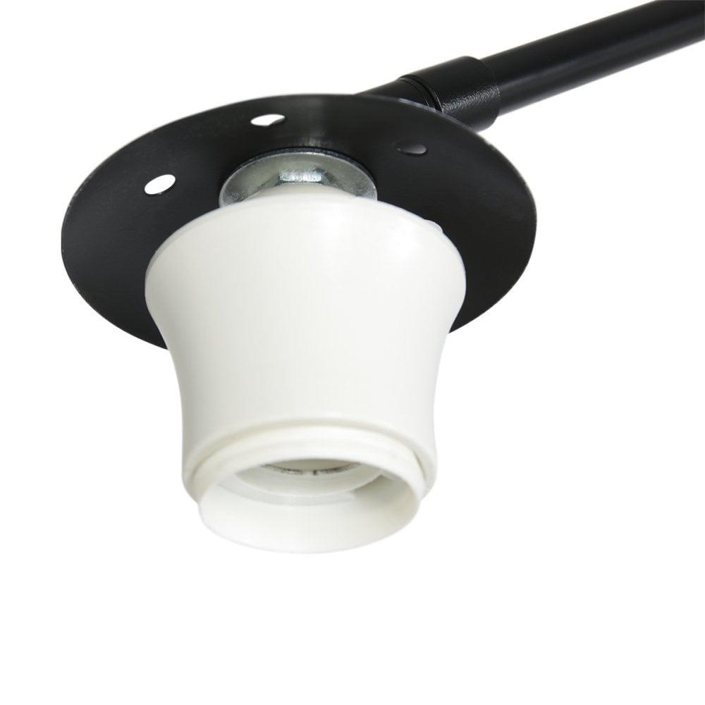 Steinhauer - vloerlamp - Sparkled Light - zwart - metaal stof - booglamp - E27 - 8128ZW