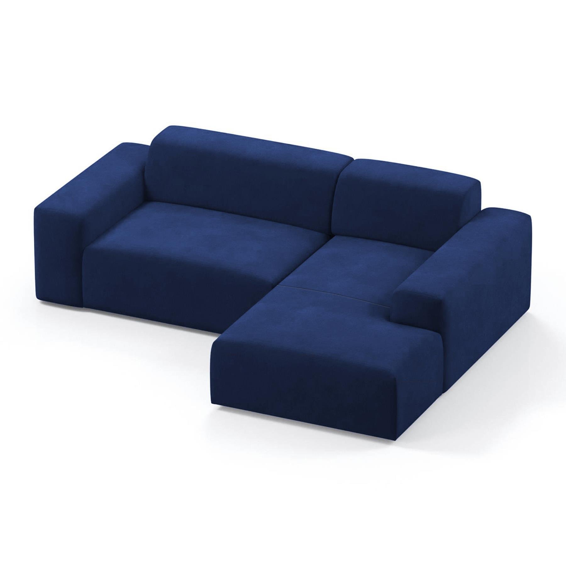 NADUVI Collection Nina Hoekbank Rechts - Velvet - Blauw