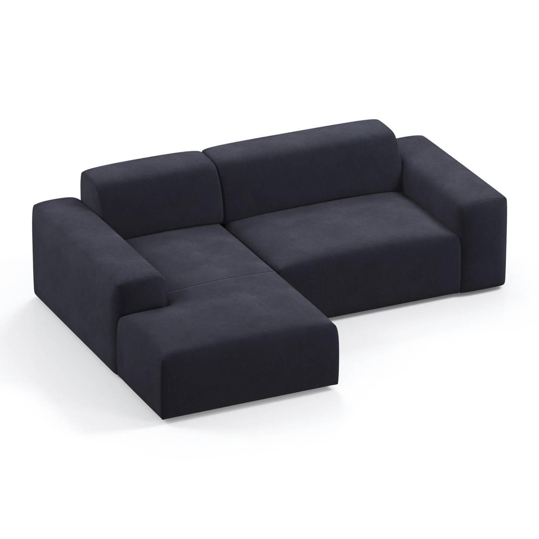 NADUVI Collection Nina Hoekbank Links - Velvet - Marineblauw