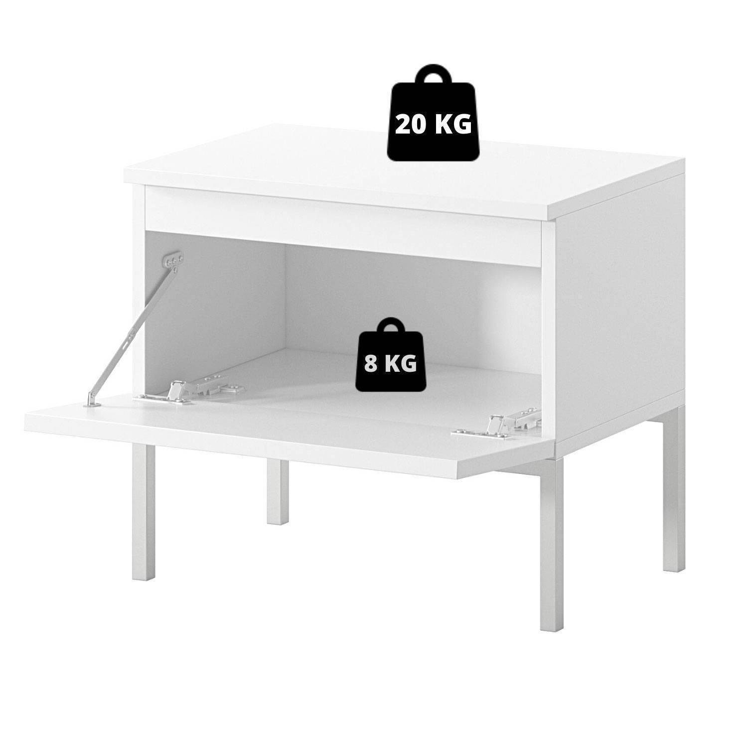 NADUVI Collection Kate Nachtkastje - Beige / Zwart