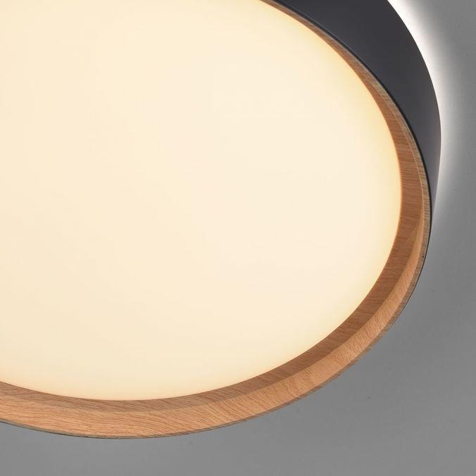 Paul Neuhaus Plafondlamp Milia Zwart Ø 40cm incl. Dimmer