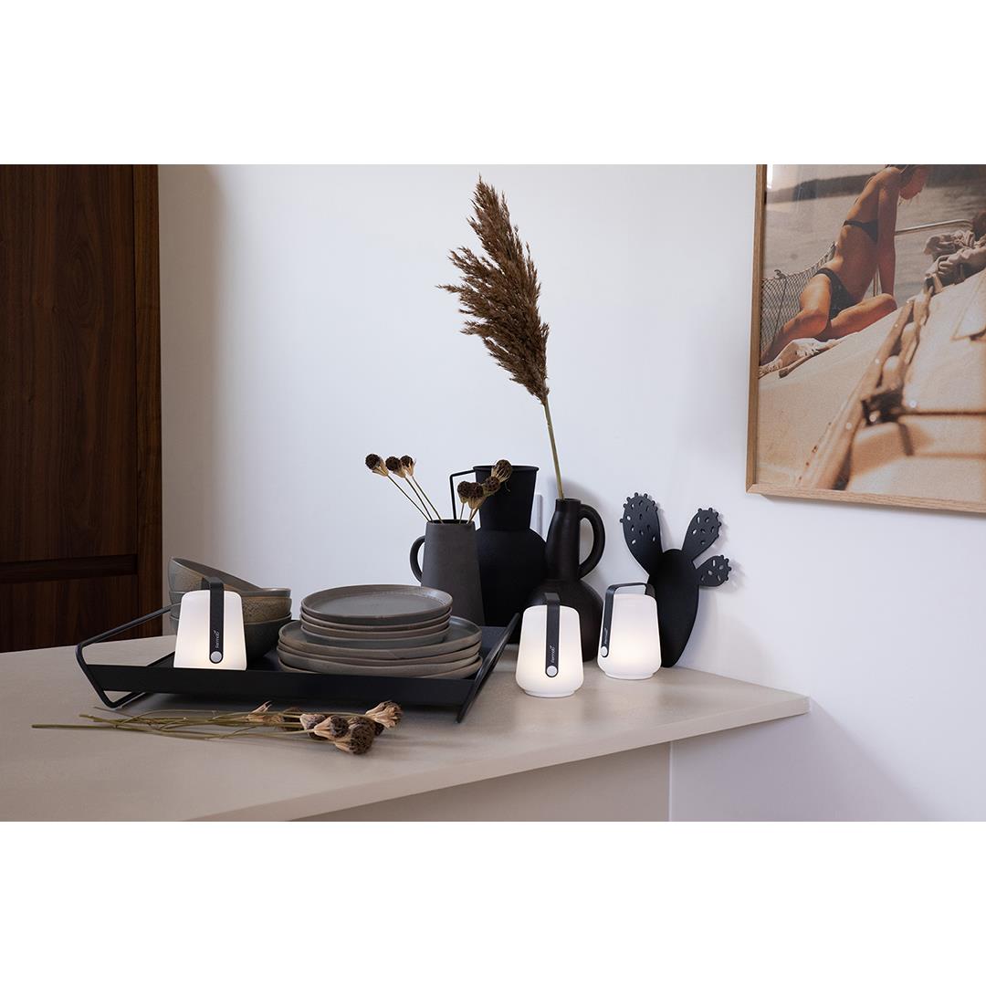 Fermob Balad outdoor tafellampjes - set van 3 - H13,5 cm - Carbone