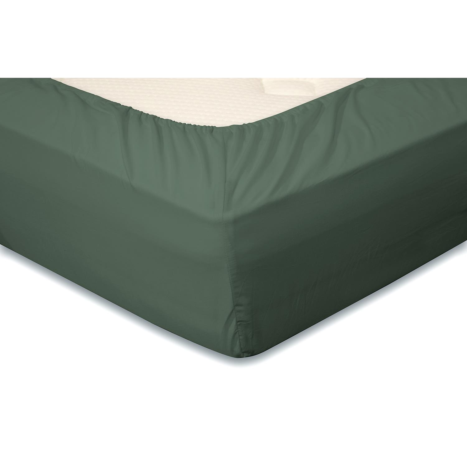 Elegance Hoeslaken Katoen Perkal 35cm Hoekhoogte grenat green