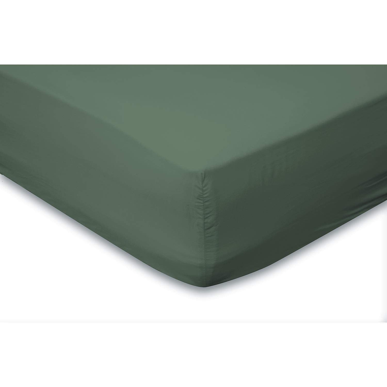 Elegance Hoeslaken Katoen Perkal 35cm Hoekhoogte grenat green