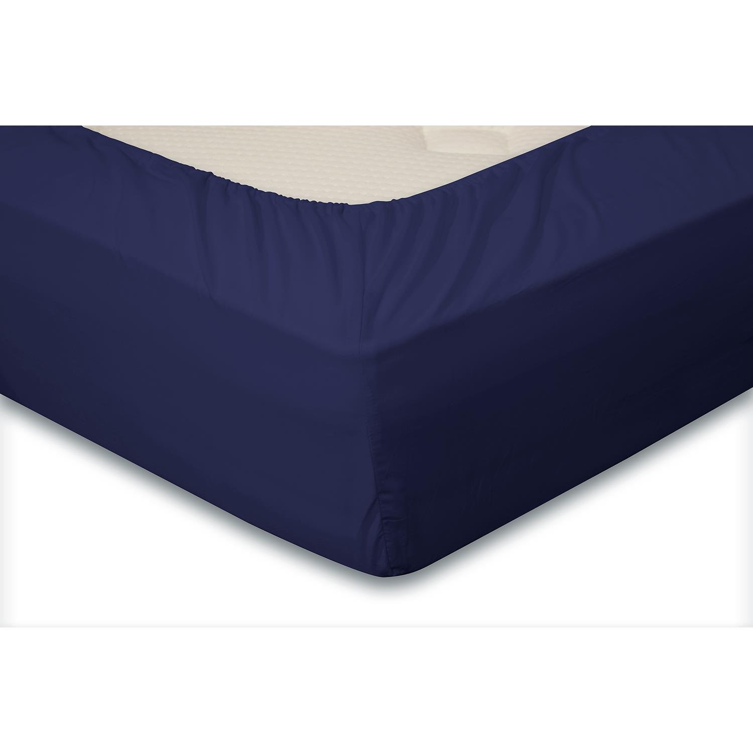 Elegance Hoeslaken Katoen Perkal 35cm Hoekhoogte donker blauw