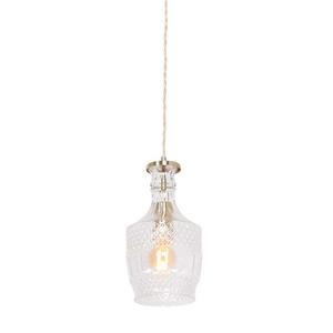 Mexlite Grazio glass hanglamp – E27 (grote fitting) – messing