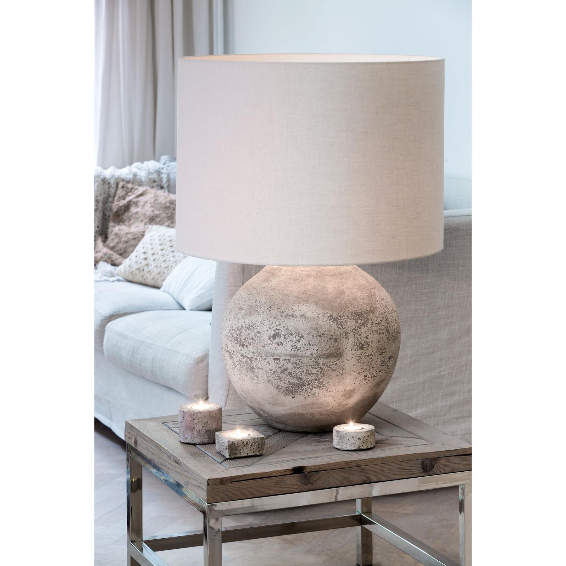 Light & Living Cilinder lampenkap Livigno - Wit - Ø50x38cm