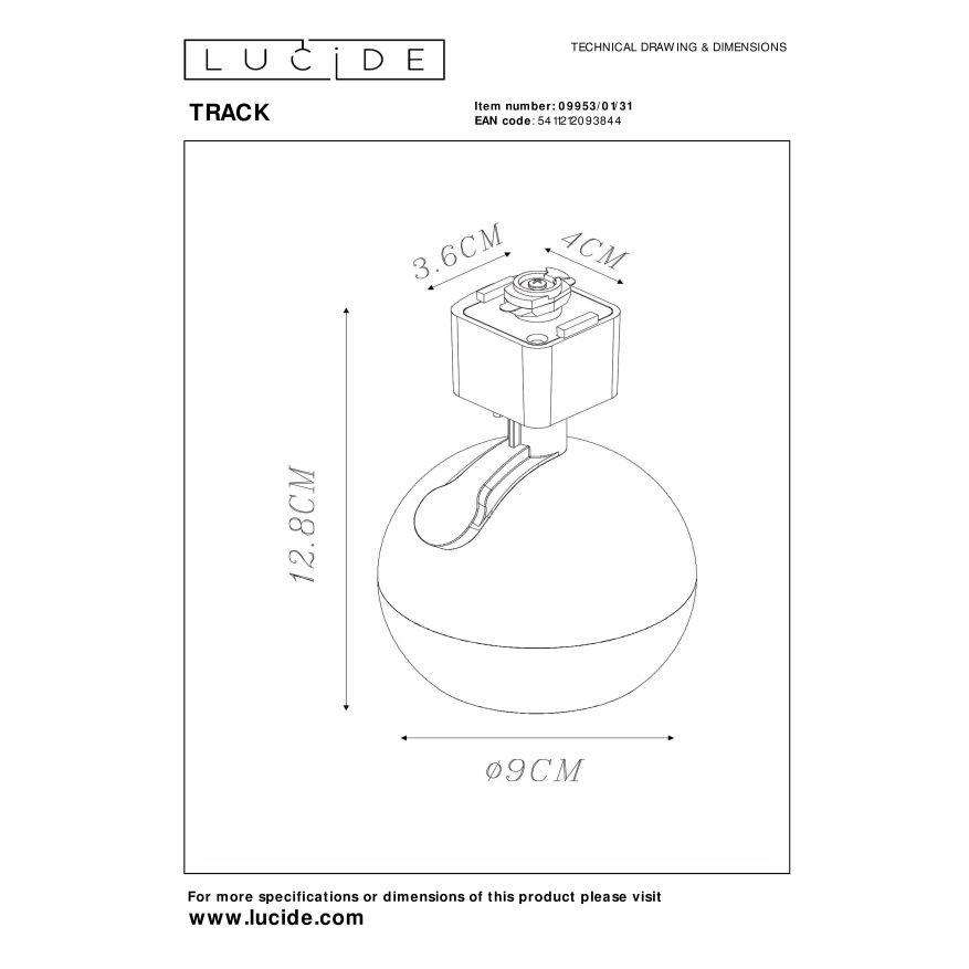 Lucide TRACK Railverlichting - Wit