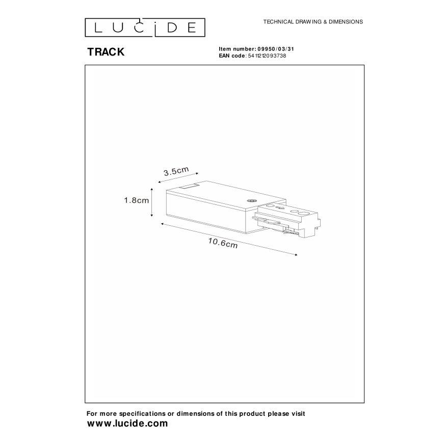 Lucide TRACK Railverlichting - Wit