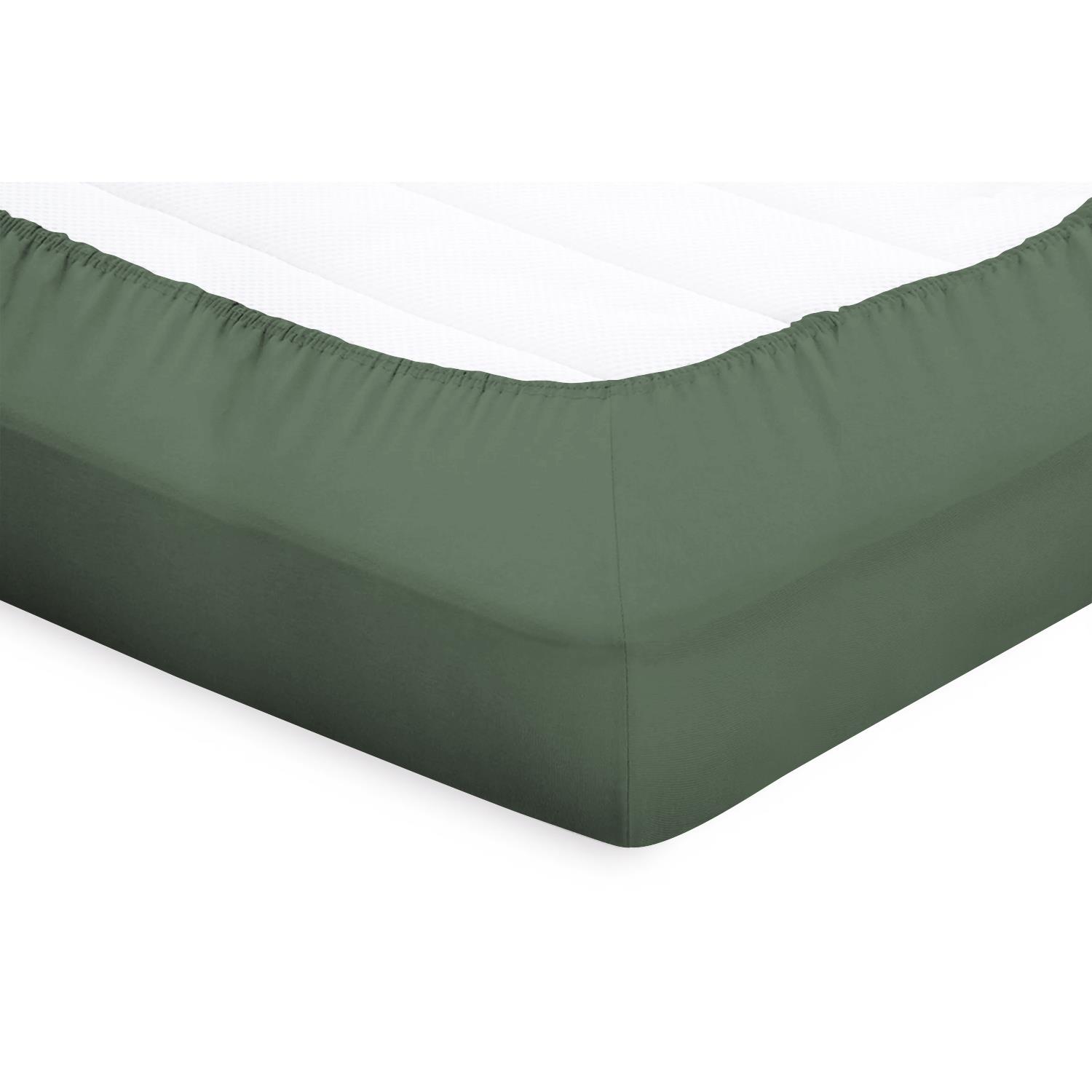 Elegance Splittopper Hoeslaken Perkal Katoen - grenat green