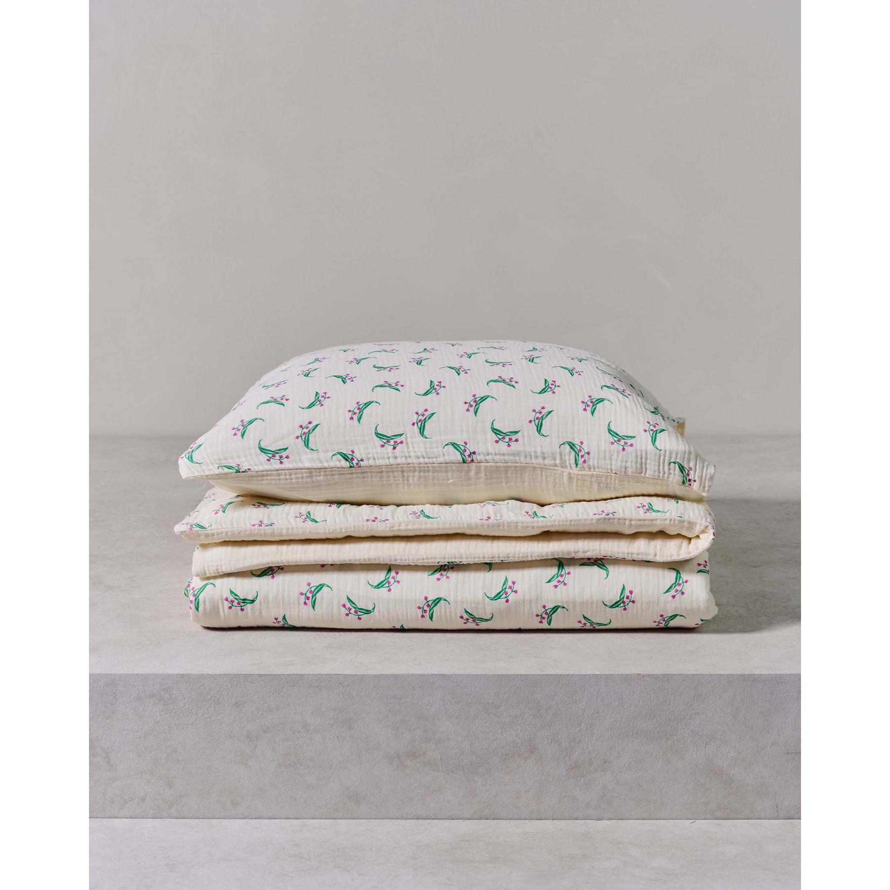 Essenza Lily melody Dekbedovertrek 240 x 220 cm - Tofu taupe