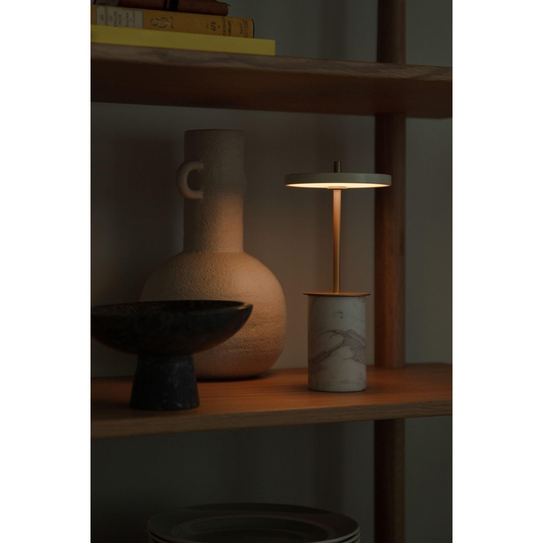 Umage Asteria Move Mini Tafellamp Oplaadbaar - Wit Marmer