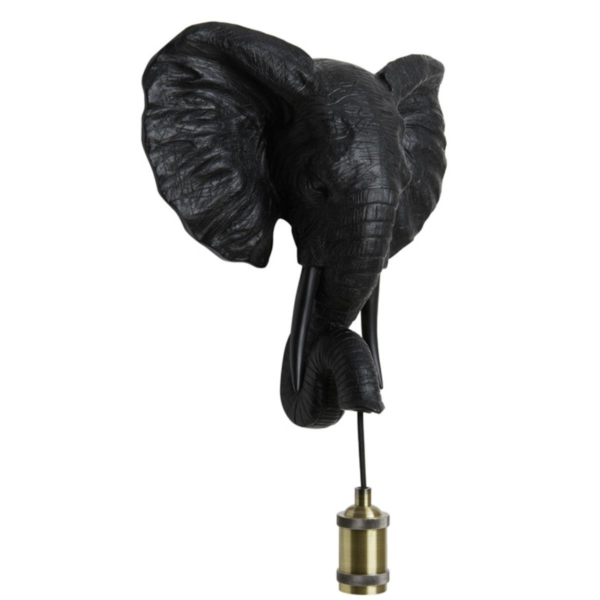 Light & Living Light&living Wandlamp 35x13x36 cm ELEPHANT mat zwart