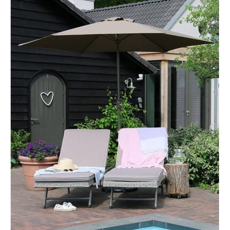 Parasol Luxe 6-ribs - Ø 300cm - taupe