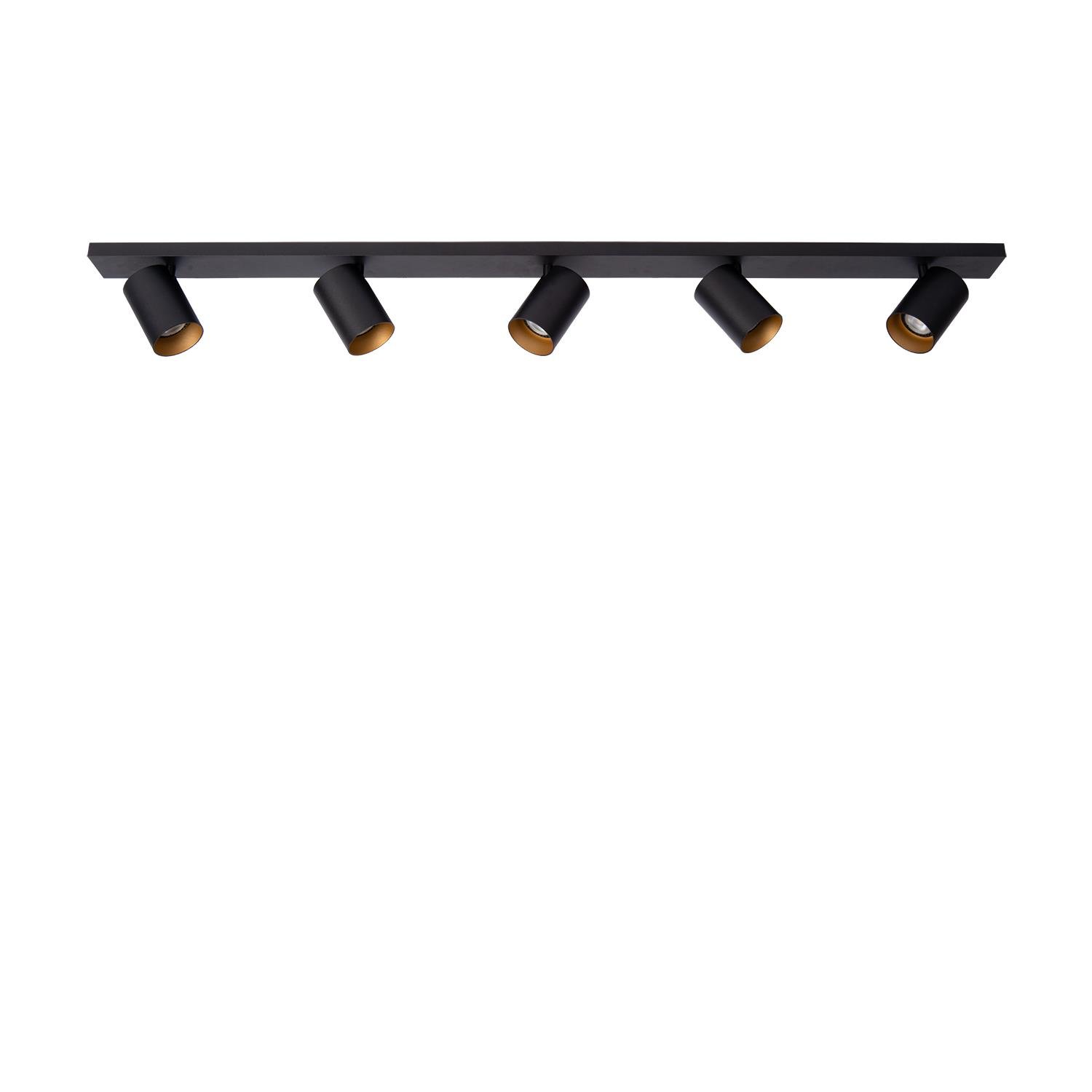 Atmooz Plafondlamp Nuo 5 - Zwart Goud Metaal - Opbouw Plafondspot