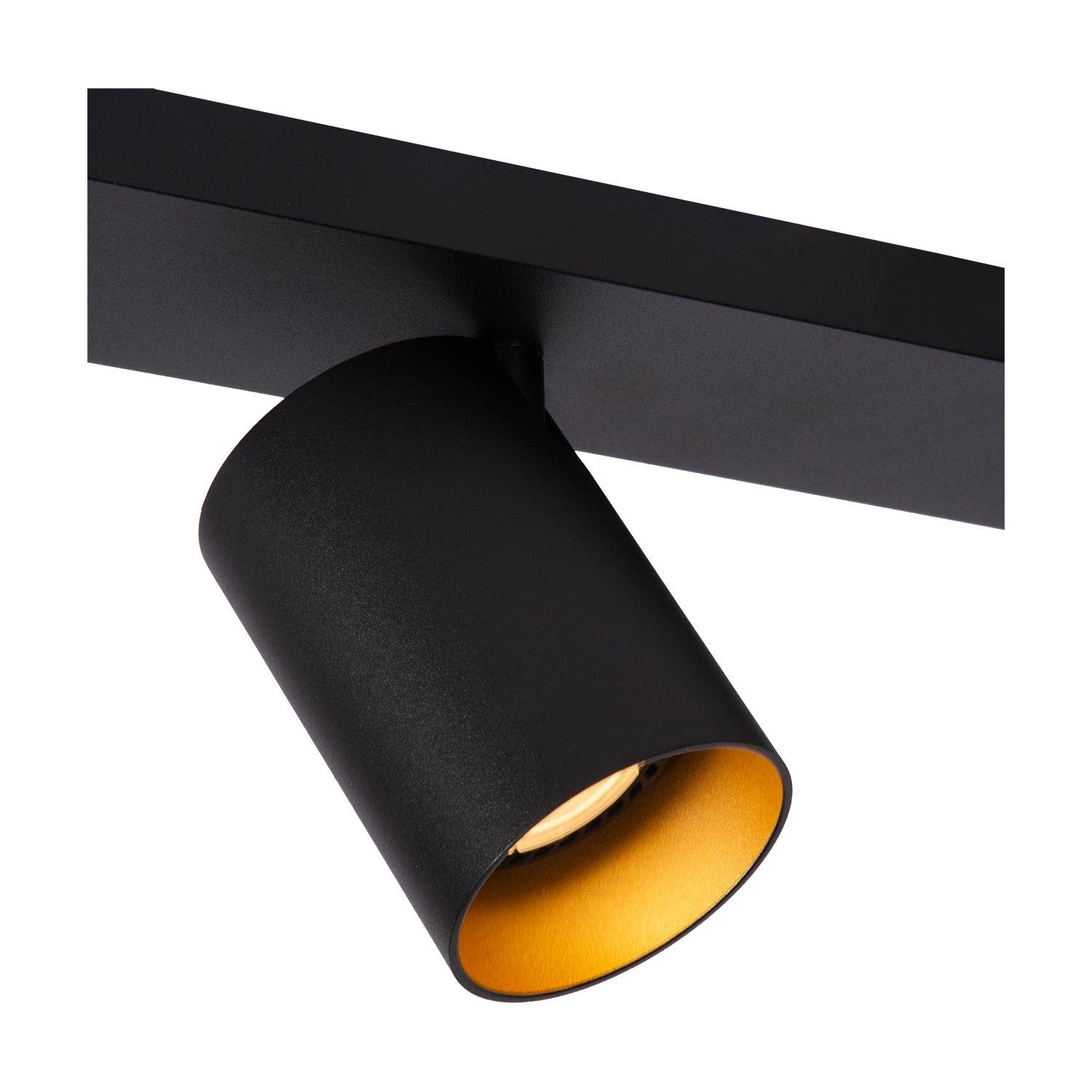 Atmooz Plafondlamp Nuo 5 - Zwart Goud Metaal - Opbouw Plafondspot