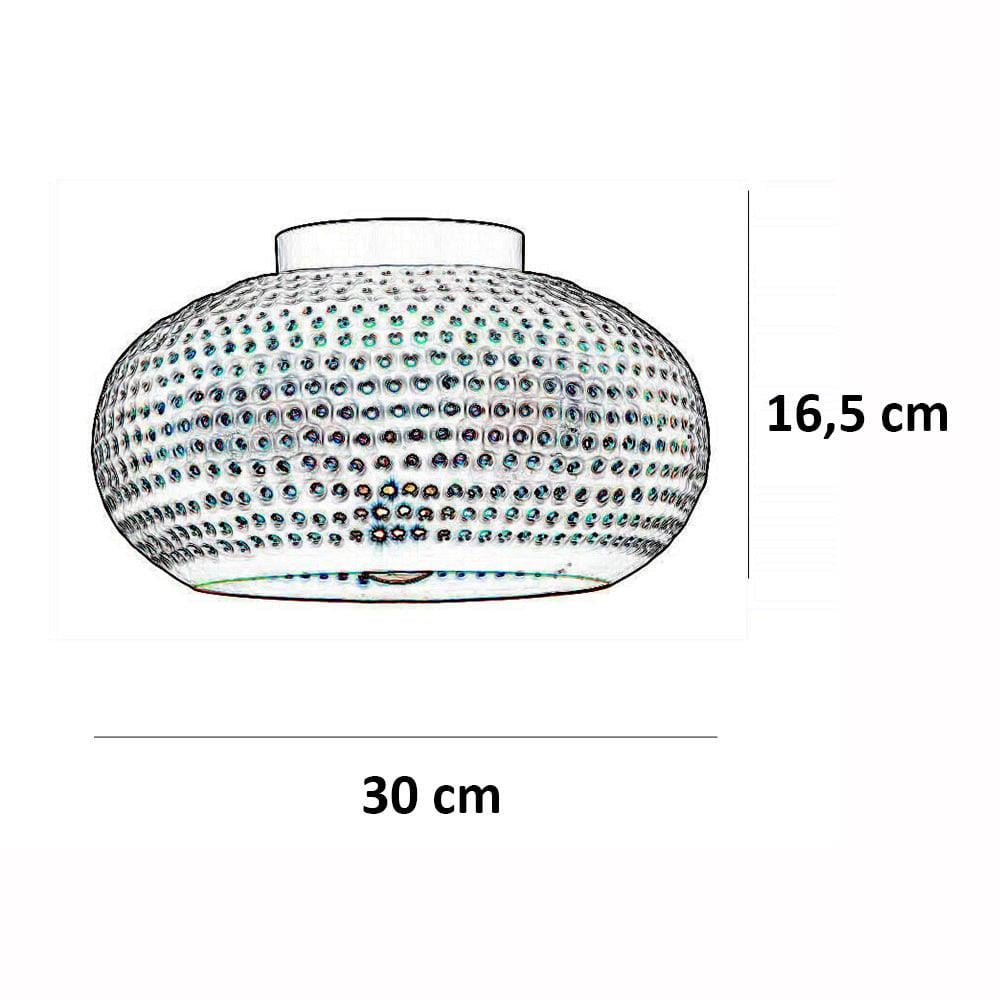 Freelight Plafondlamp Fuoco Bruin Zwart Ø 30cm  E27 Fitting