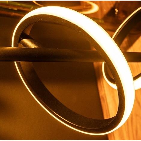 ETH Jaimy Hanglamp 5x led Ring 2700K Dimbaar Zwart 28w 1500Lm