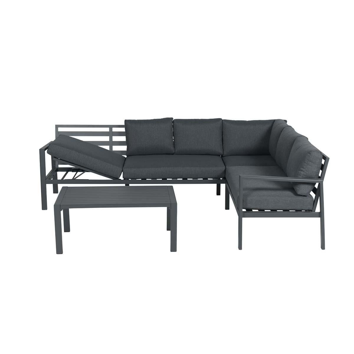 Garden Impressions Denver loungeset 4-delig - zwart