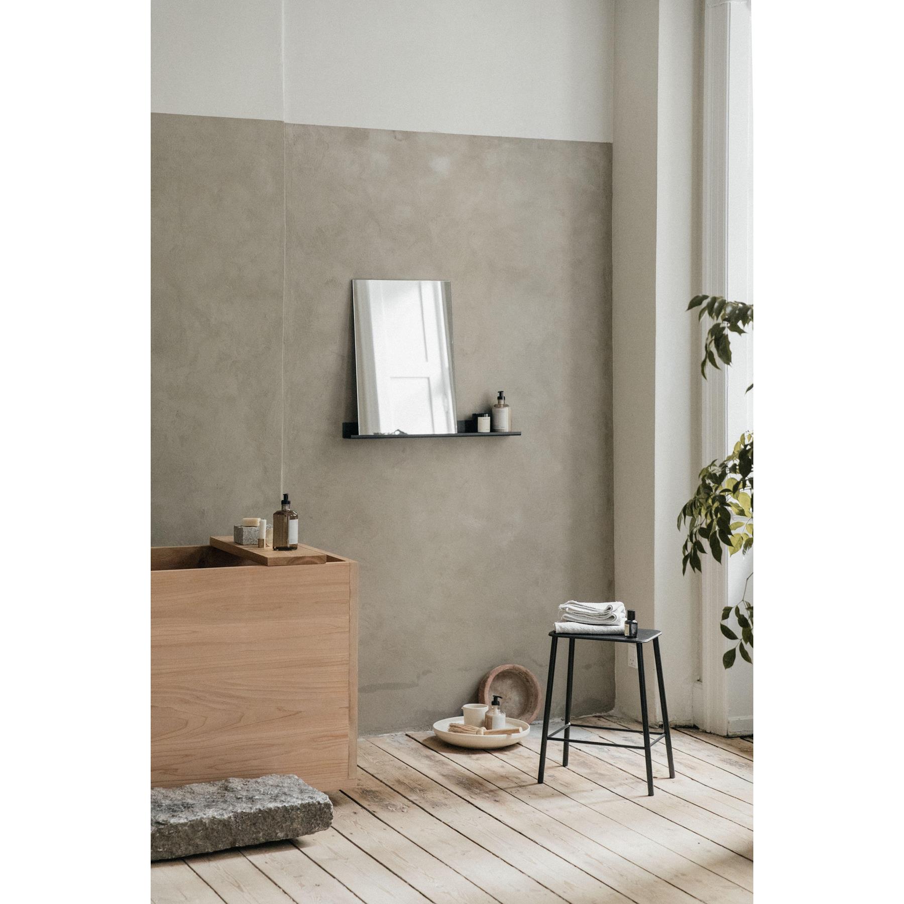 Frama Adam kruk H50 naturel leer|zwart