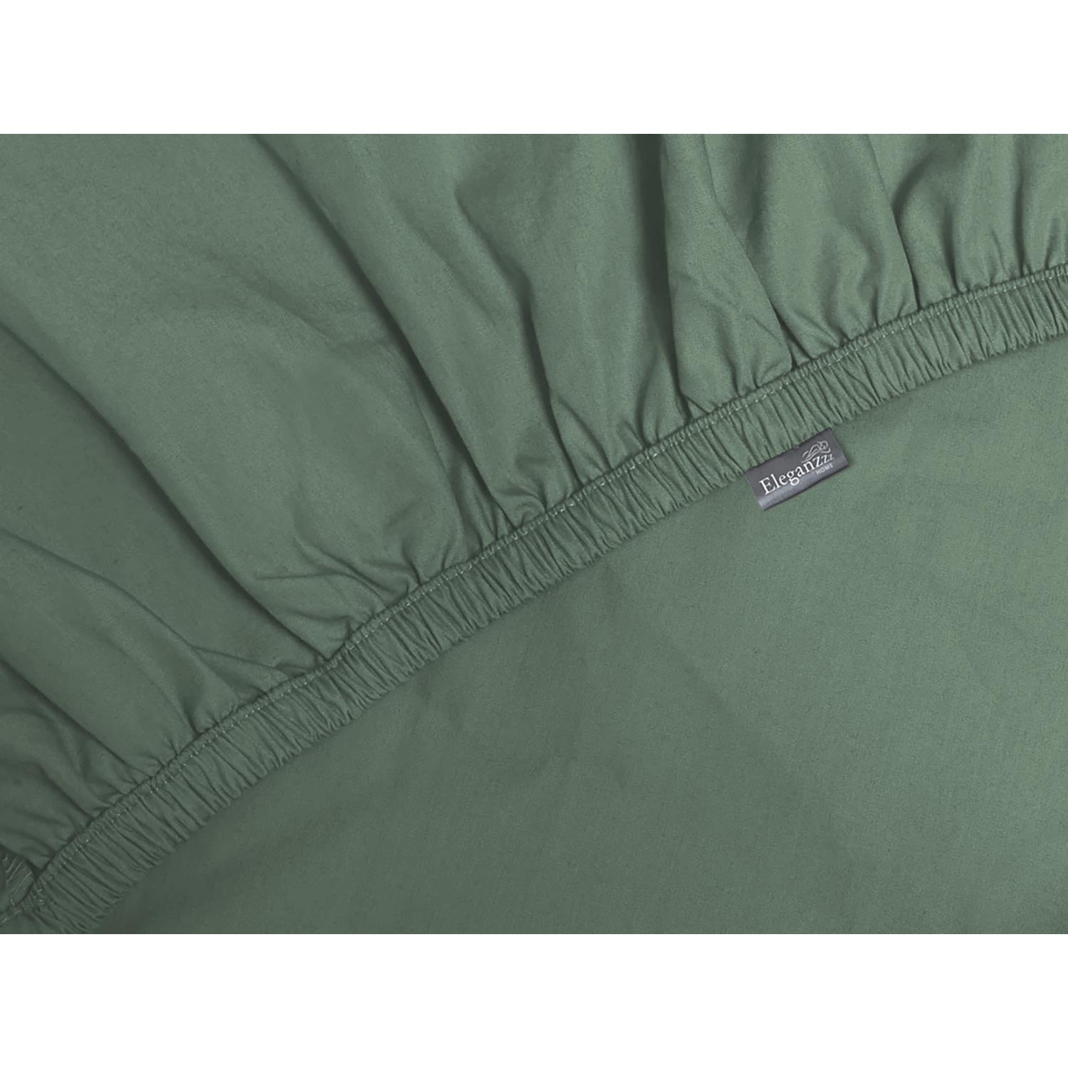 Elegance Splittopper Hoeslaken Perkal Katoen - grenat green