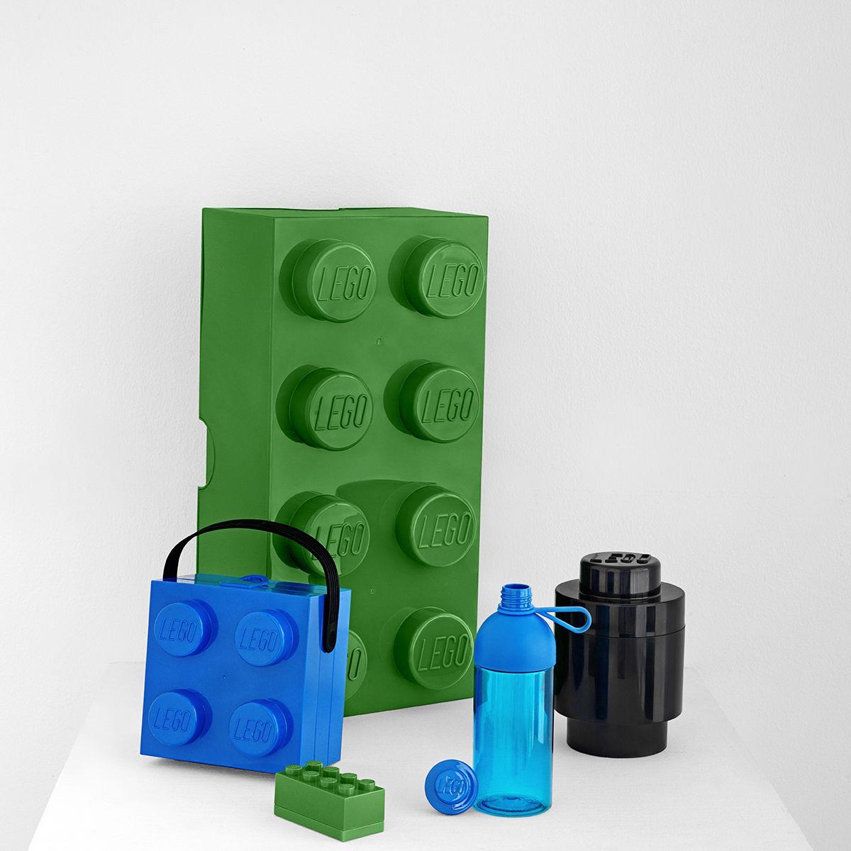 Lunchbox Brick 4 met handvat, Blauw - LEGO