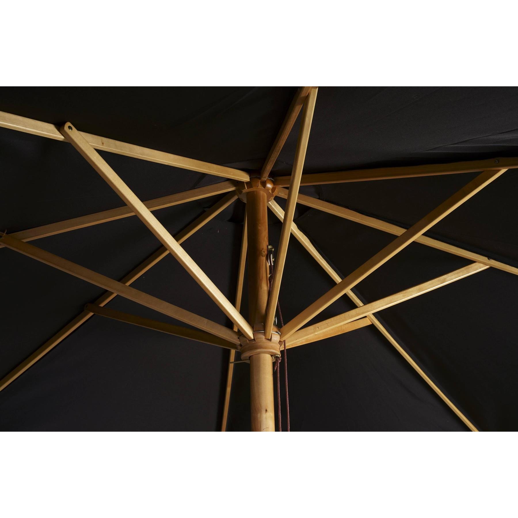 Hioshop Naxos parasol zwart, natuur.