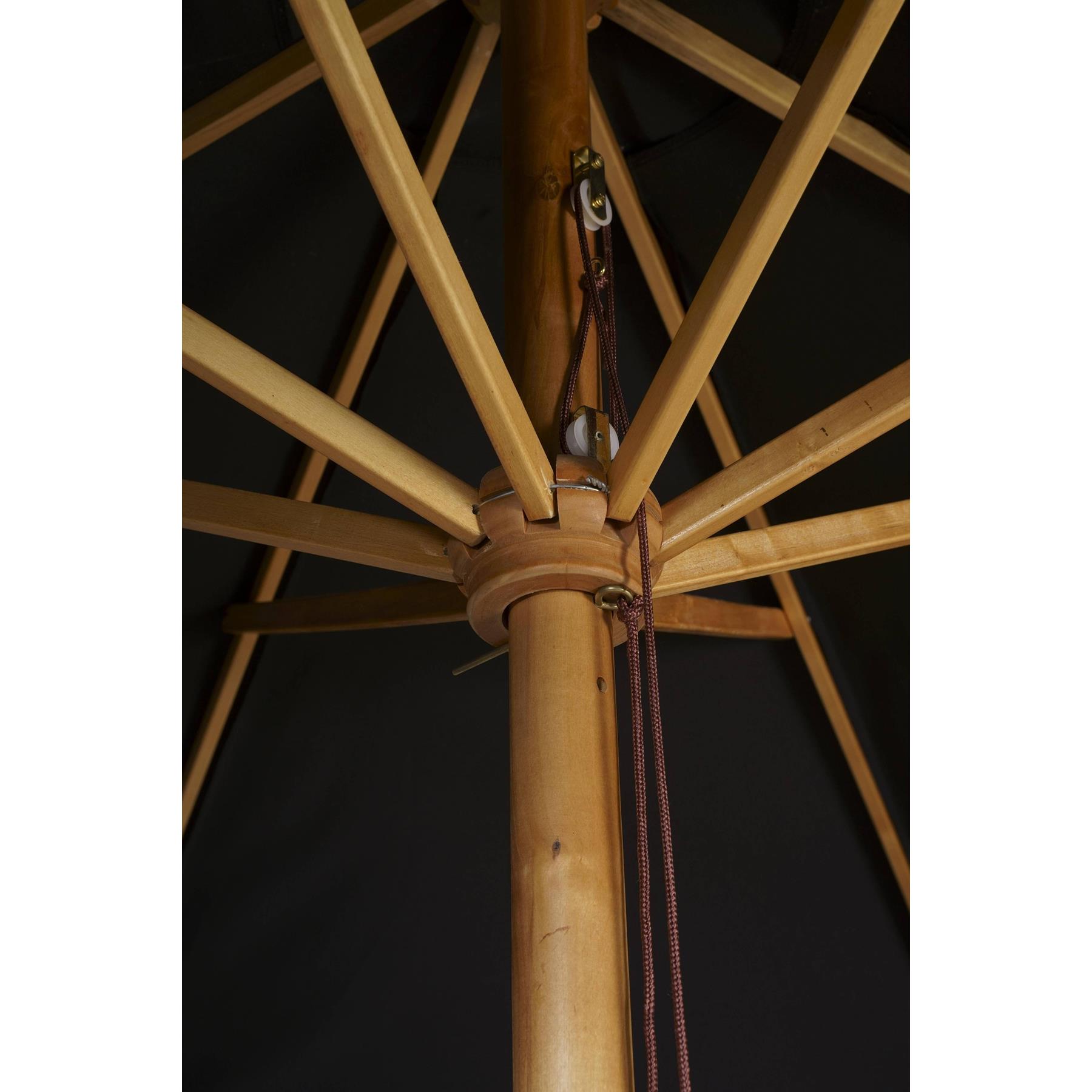 Hioshop Naxos parasol zwart, natuur.