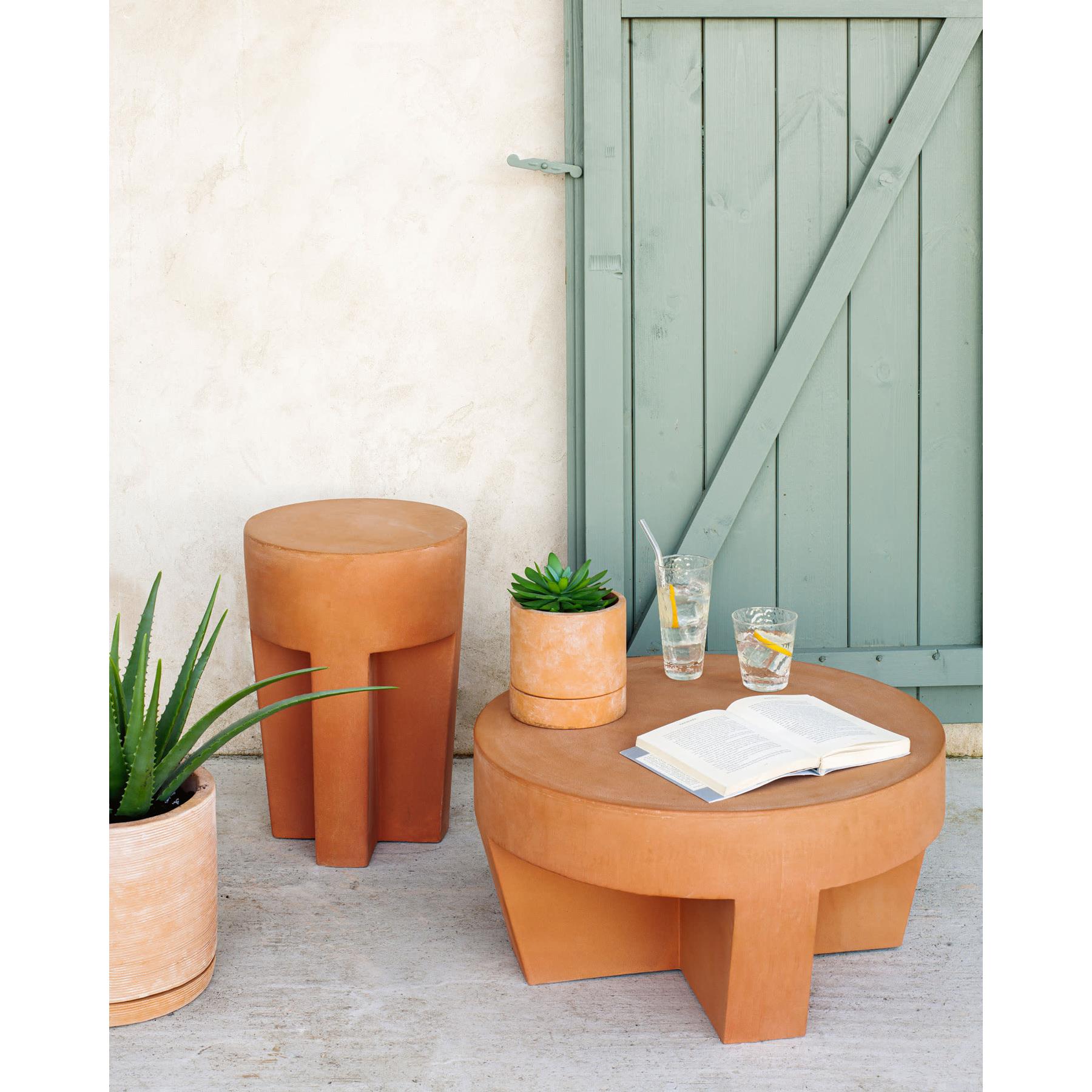 Kave Home - Vilena koffietafel terracotta Ø 60 cm