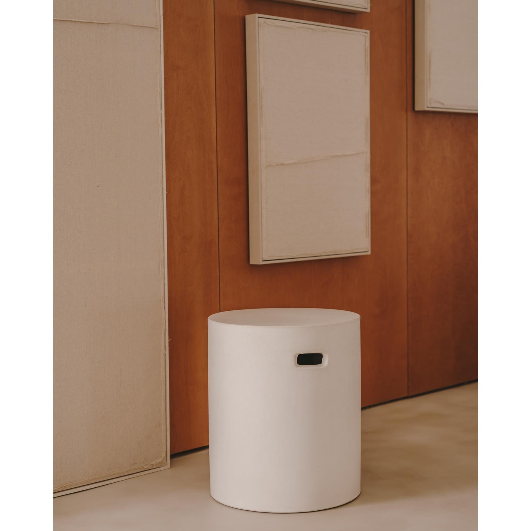 Kave Home - Aiguablava voetsteun in wit cement, Ø 37 cm